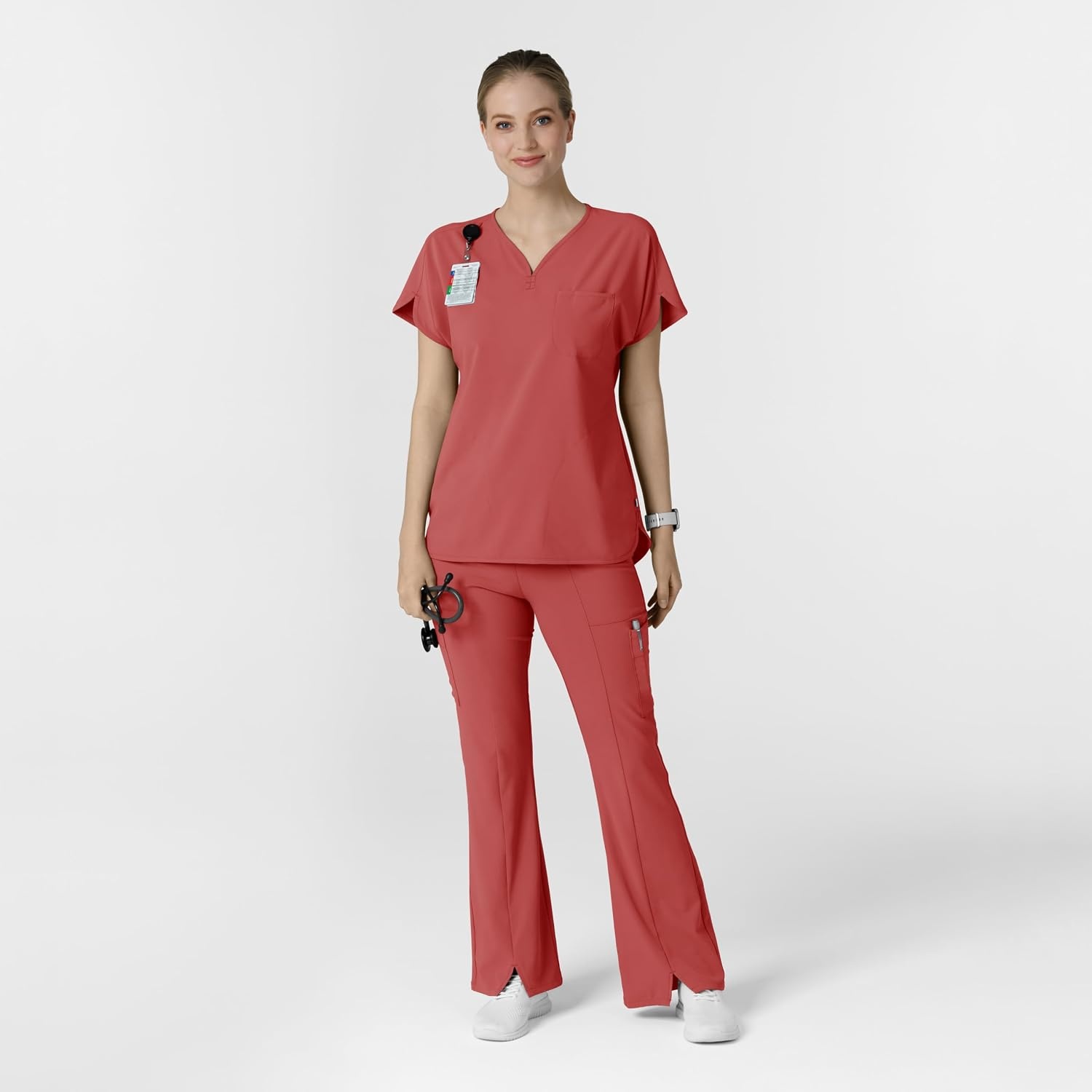 image:imageWink Renew Womens Dolman Scrub TopMineral Red