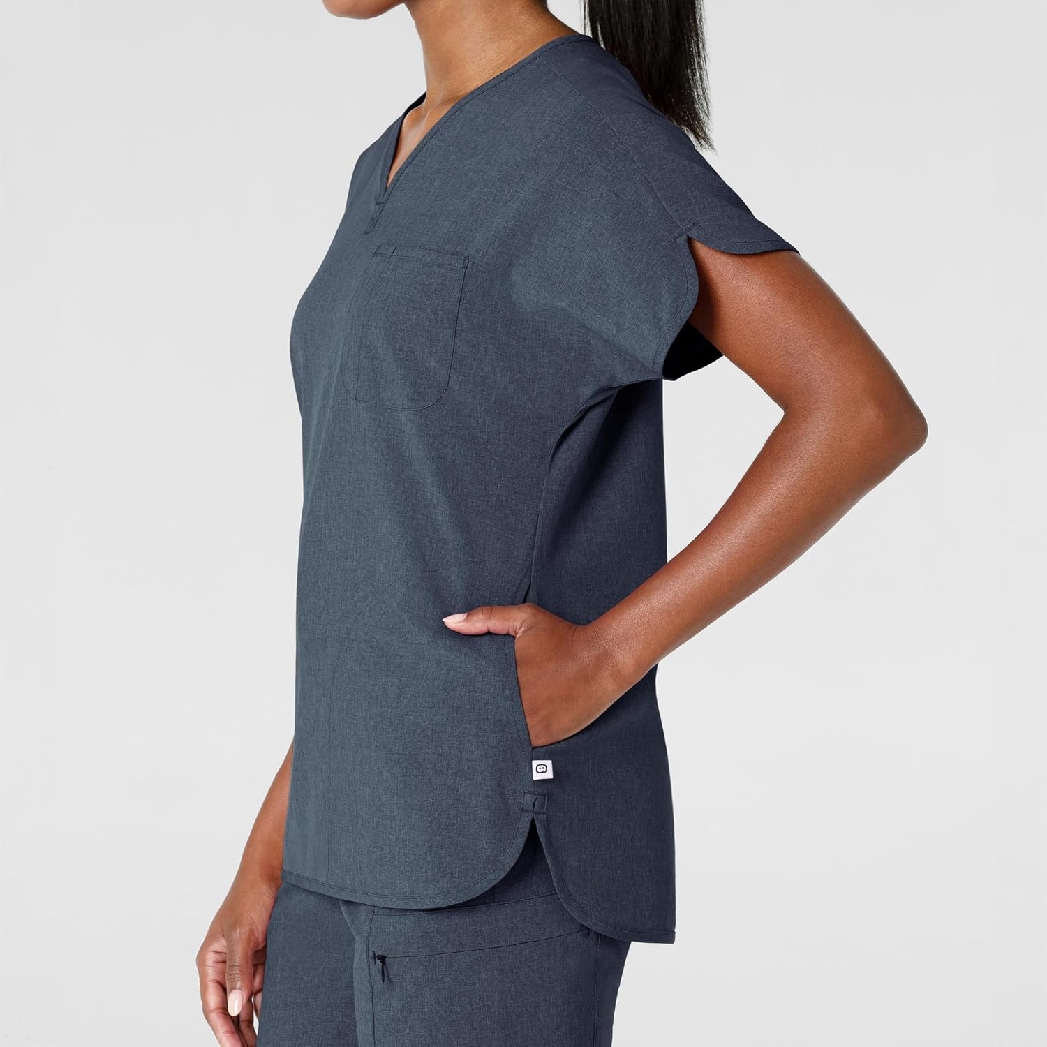 image:imageWink Renew Womens Dolman Scrub TopNavy Heather