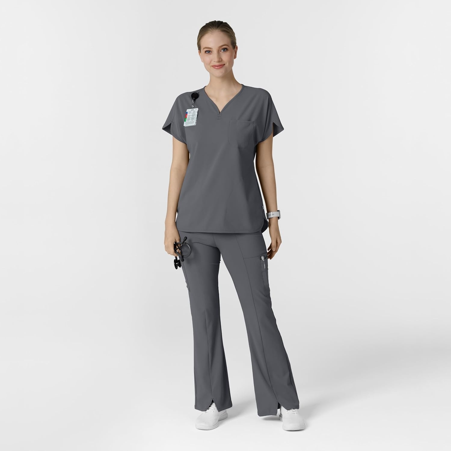image:imageWink Renew Womens Dolman Scrub TopPewter