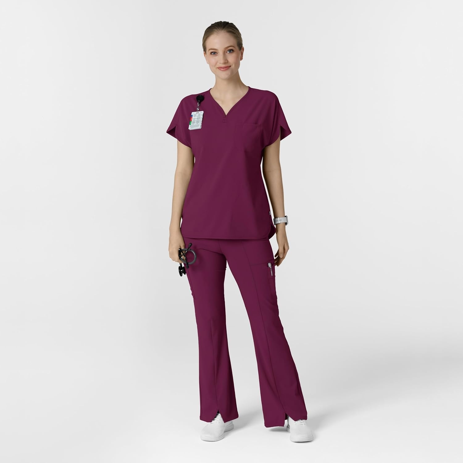 image:imageWink Renew Womens Dolman Scrub TopWine