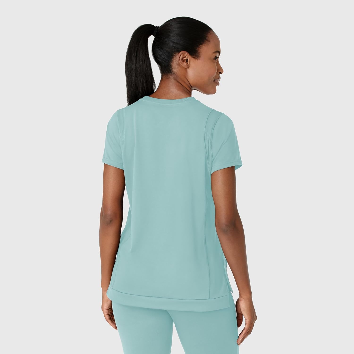 image:imageWink Renew Womens FlexnReach Crew Neck Scrub TopCoastal Blue