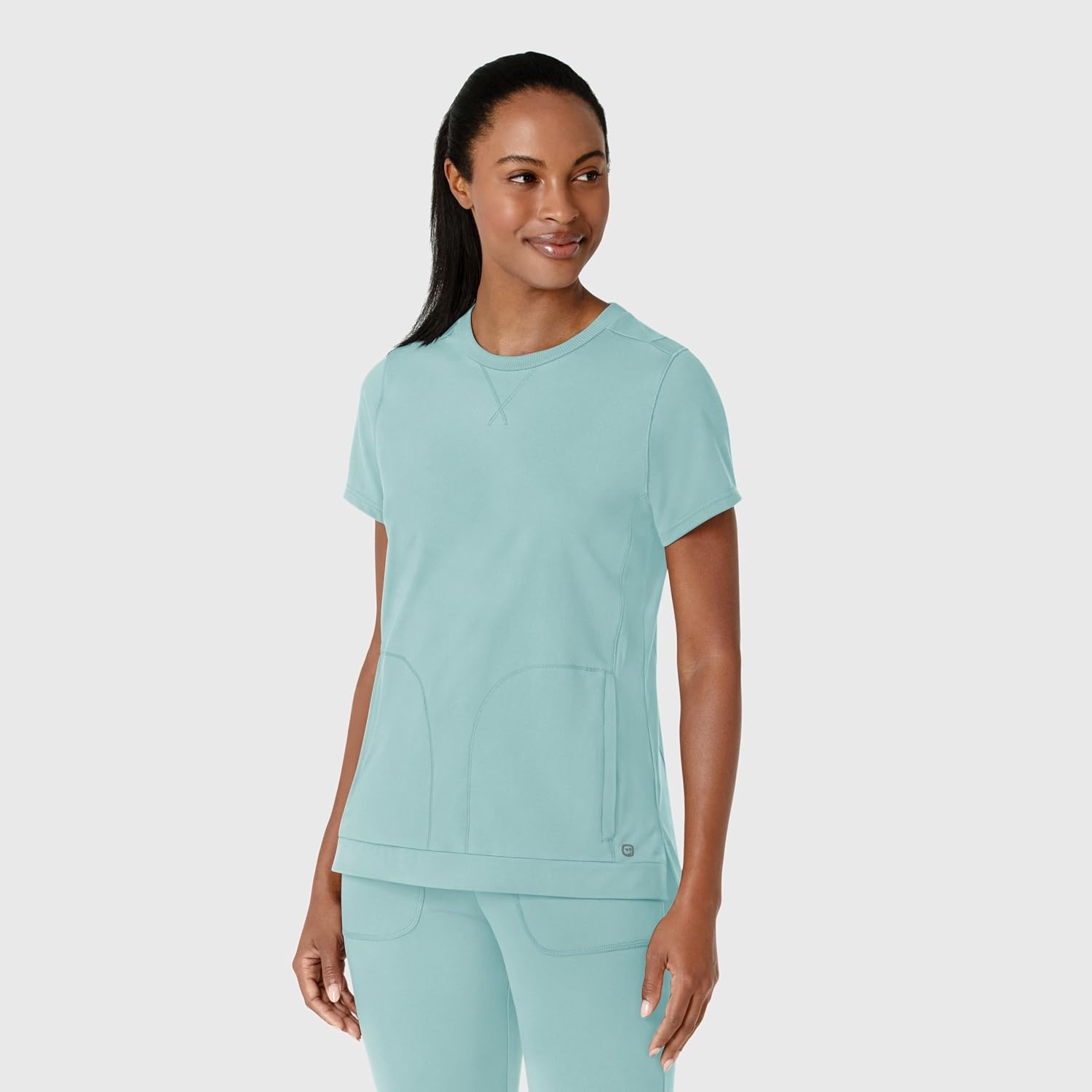 image:imageWink Renew Womens FlexnReach Crew Neck Scrub TopCoastal Blue