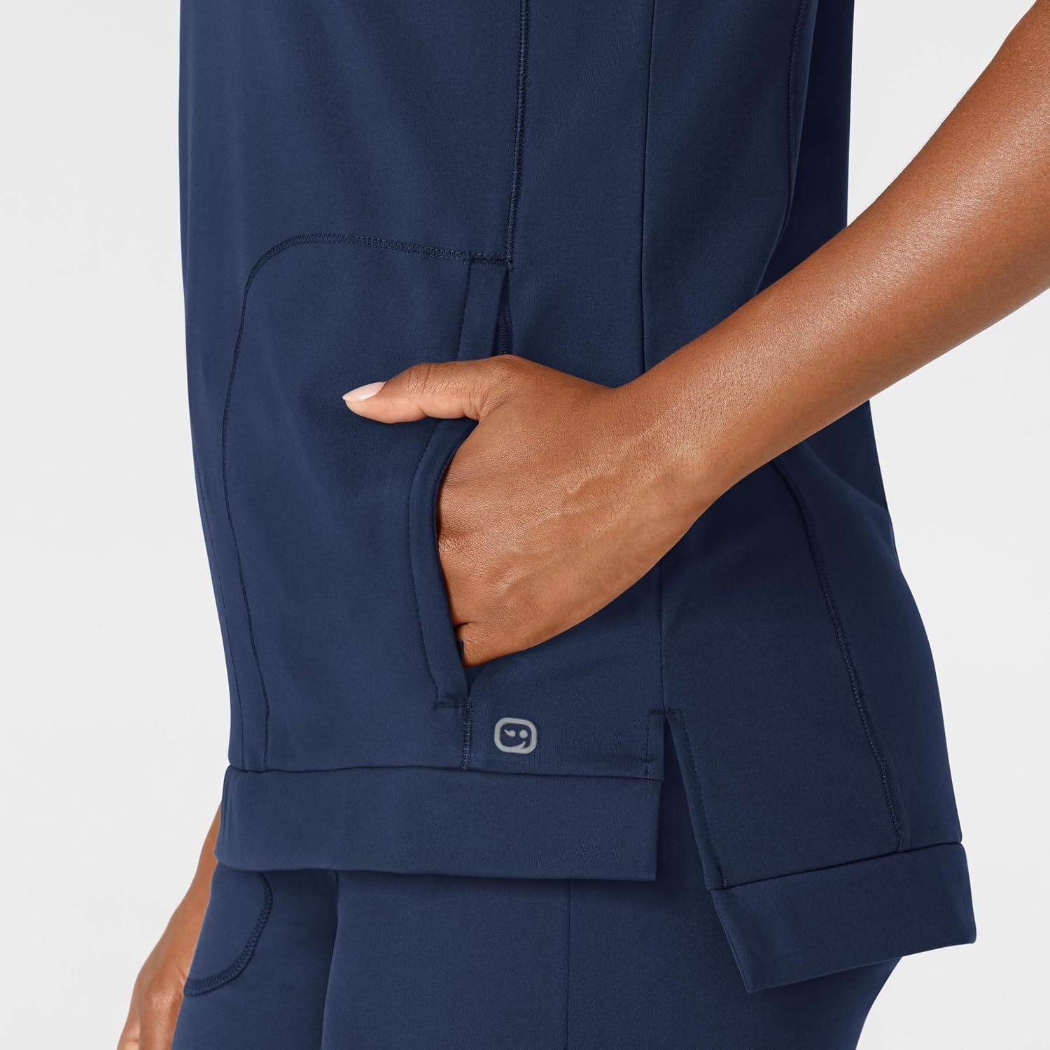 image:imageWink Renew Womens FlexnReach Crew Neck Scrub TopNavy