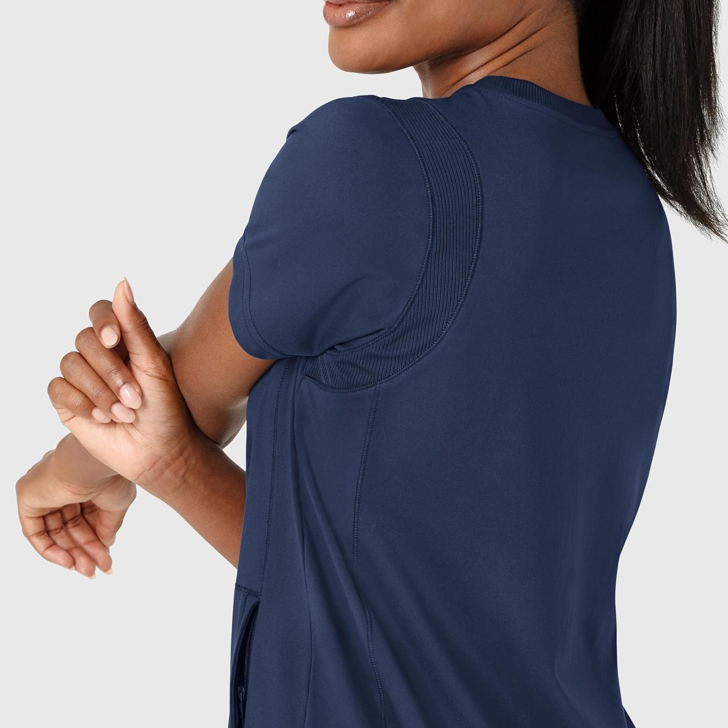 image:imageWink Renew Womens FlexnReach Crew Neck Scrub TopNavy