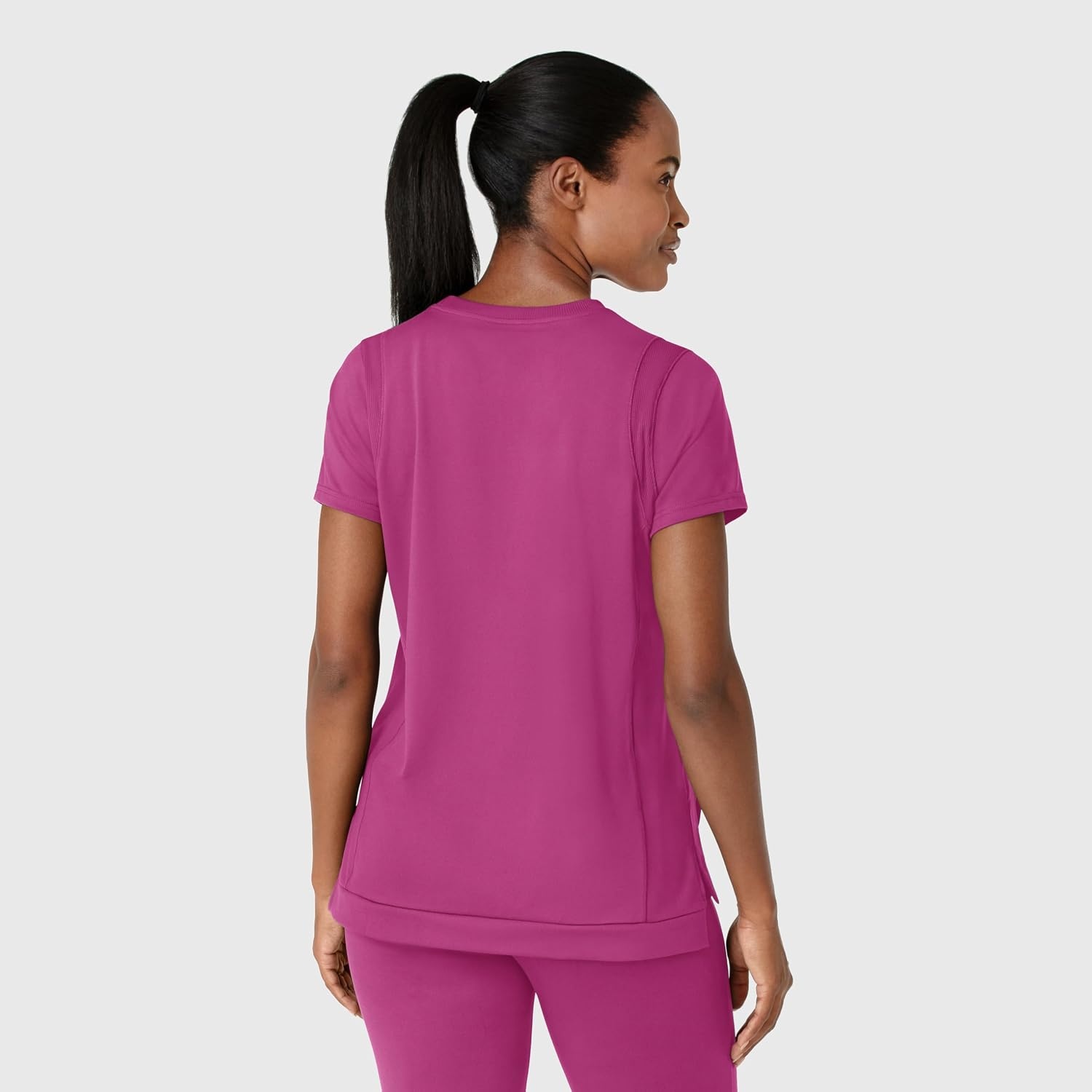 image:imageWink Renew Womens FlexnReach Crew Neck Scrub TopRaspberry