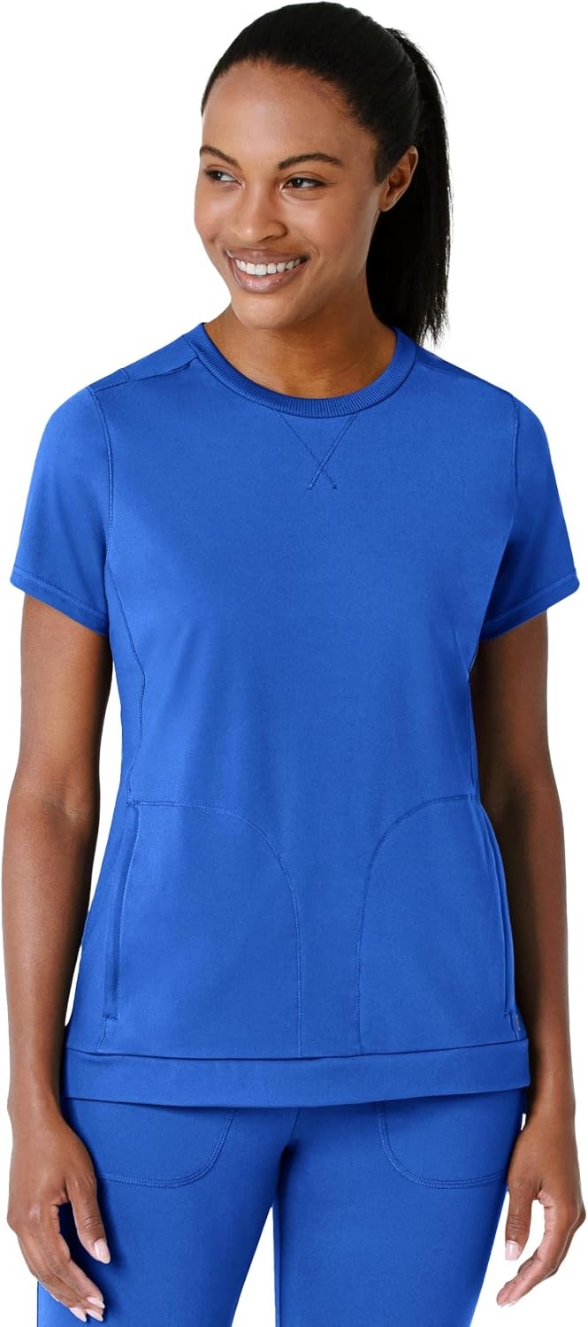 image:imageWink Renew Womens FlexnReach Crew Neck Scrub TopRoyal
