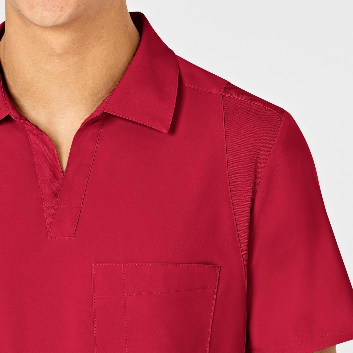 image:imageWink W123 Mens Collar Scrub TopRed