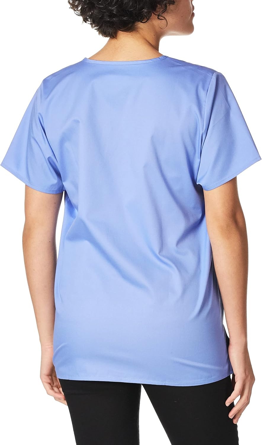 image:imageWink W123 Womens Mock Wrap Scrub TopCeil Blue