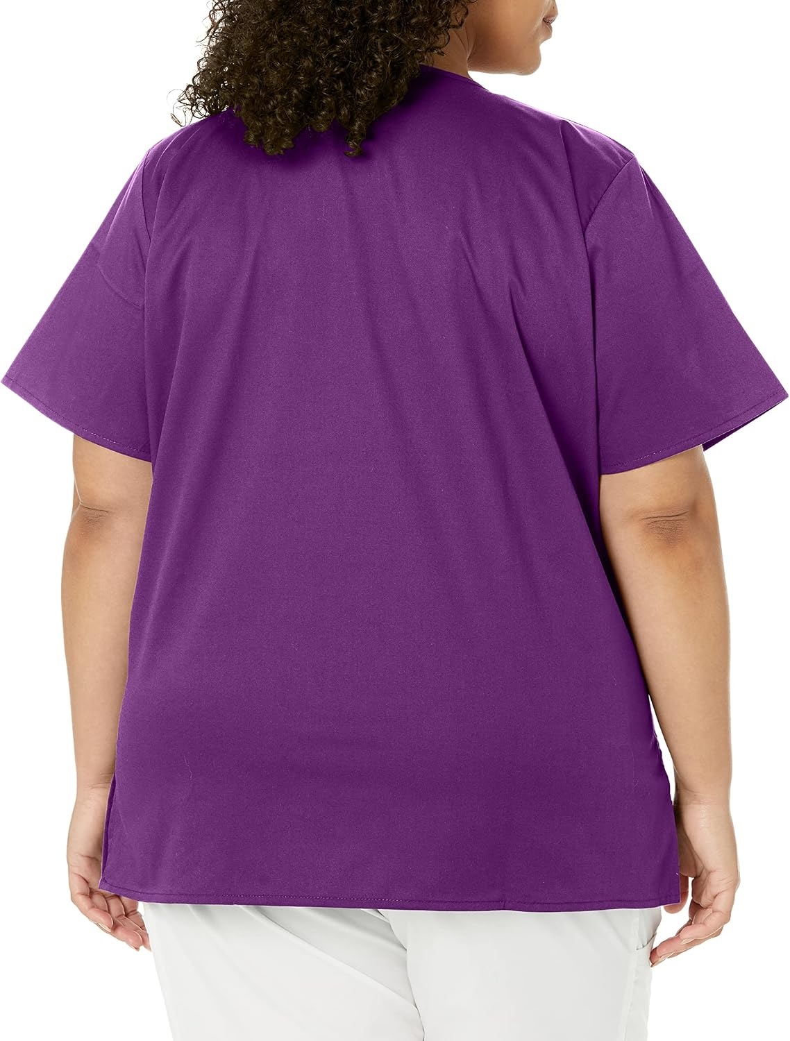 image:imageWink W123 Womens Mock Wrap Scrub TopEggplant