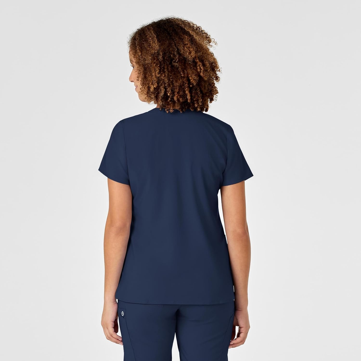 image:imageWink W123 Womens Mock Wrap Scrub TopNavy