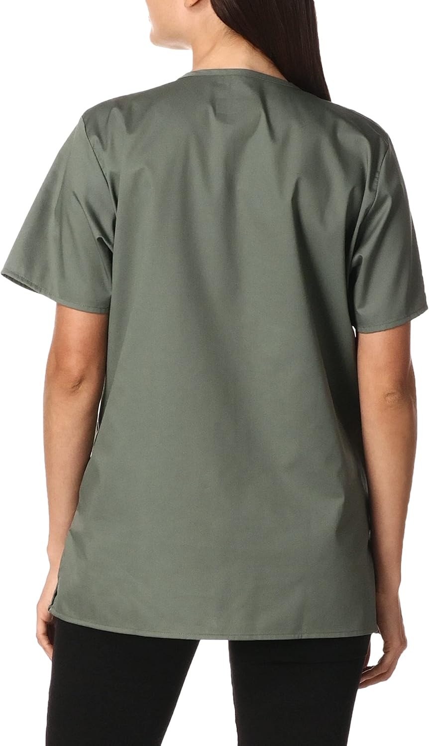 image:imageWink W123 Womens Mock Wrap Scrub TopOlive