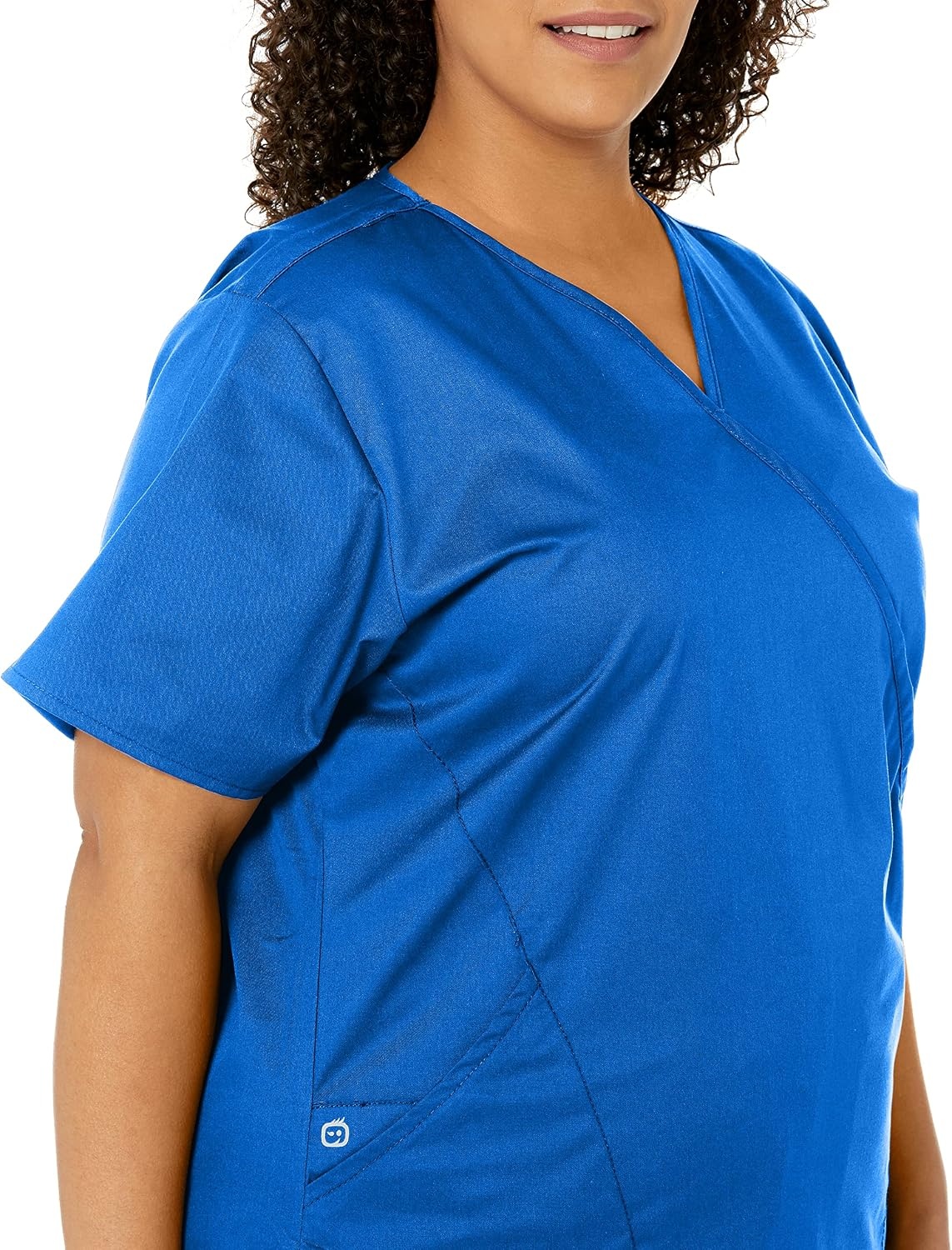 image:imageWink W123 Womens Mock Wrap Scrub TopRoyal
