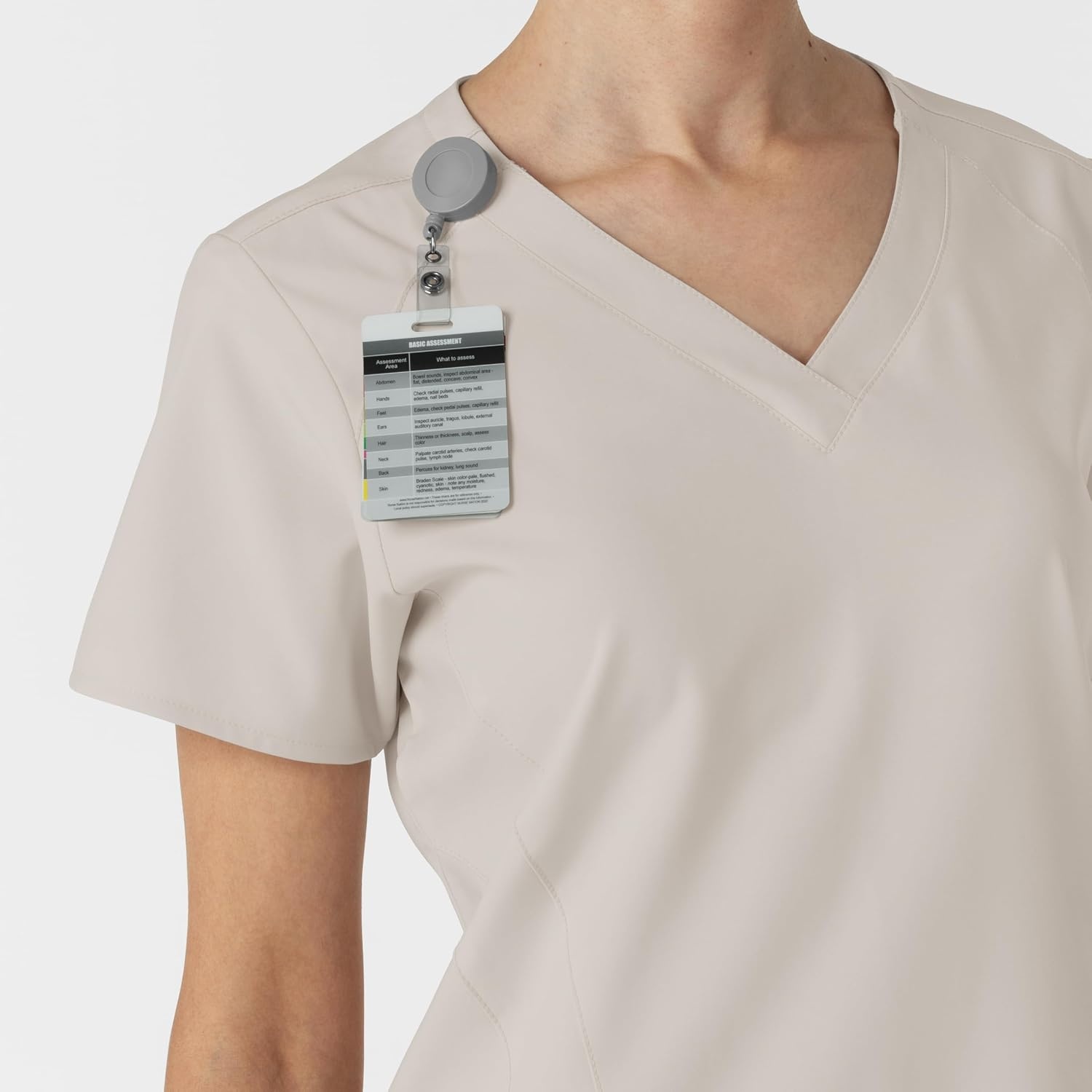 image:imageWink W123 Womens Stylized VNeck Scrub TopCloud