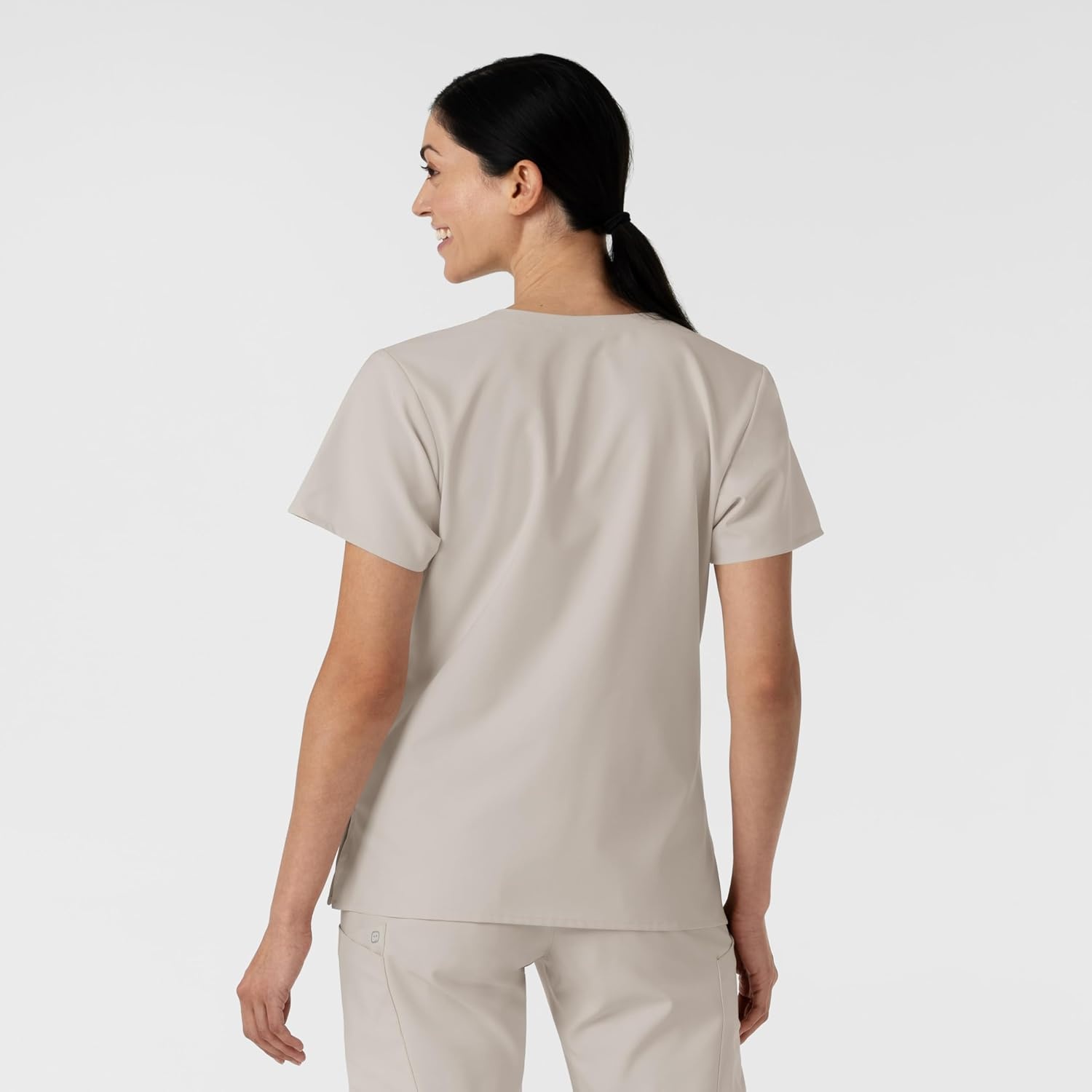 image:imageWink W123 Womens Stylized VNeck Scrub TopCloud