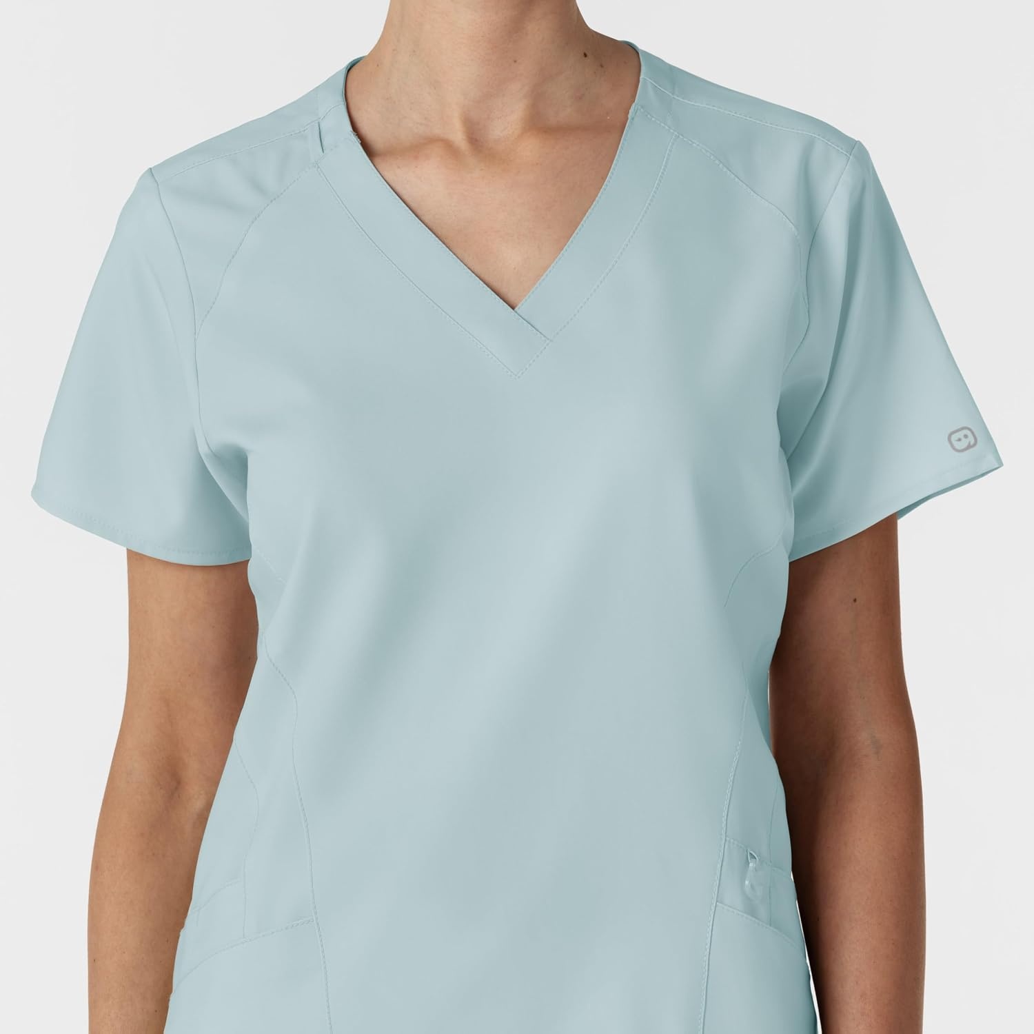 image:imageWink W123 Womens Stylized VNeck Scrub TopSky Blue