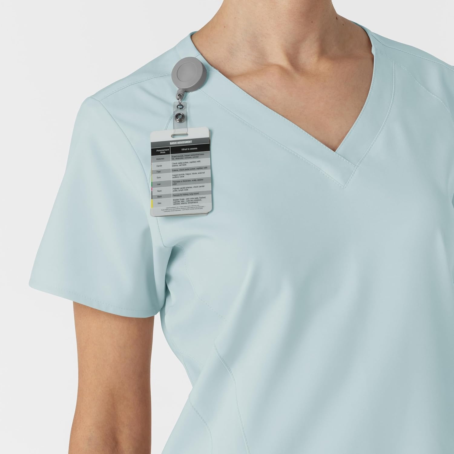 image:imageWink W123 Womens Stylized VNeck Scrub TopSky Blue