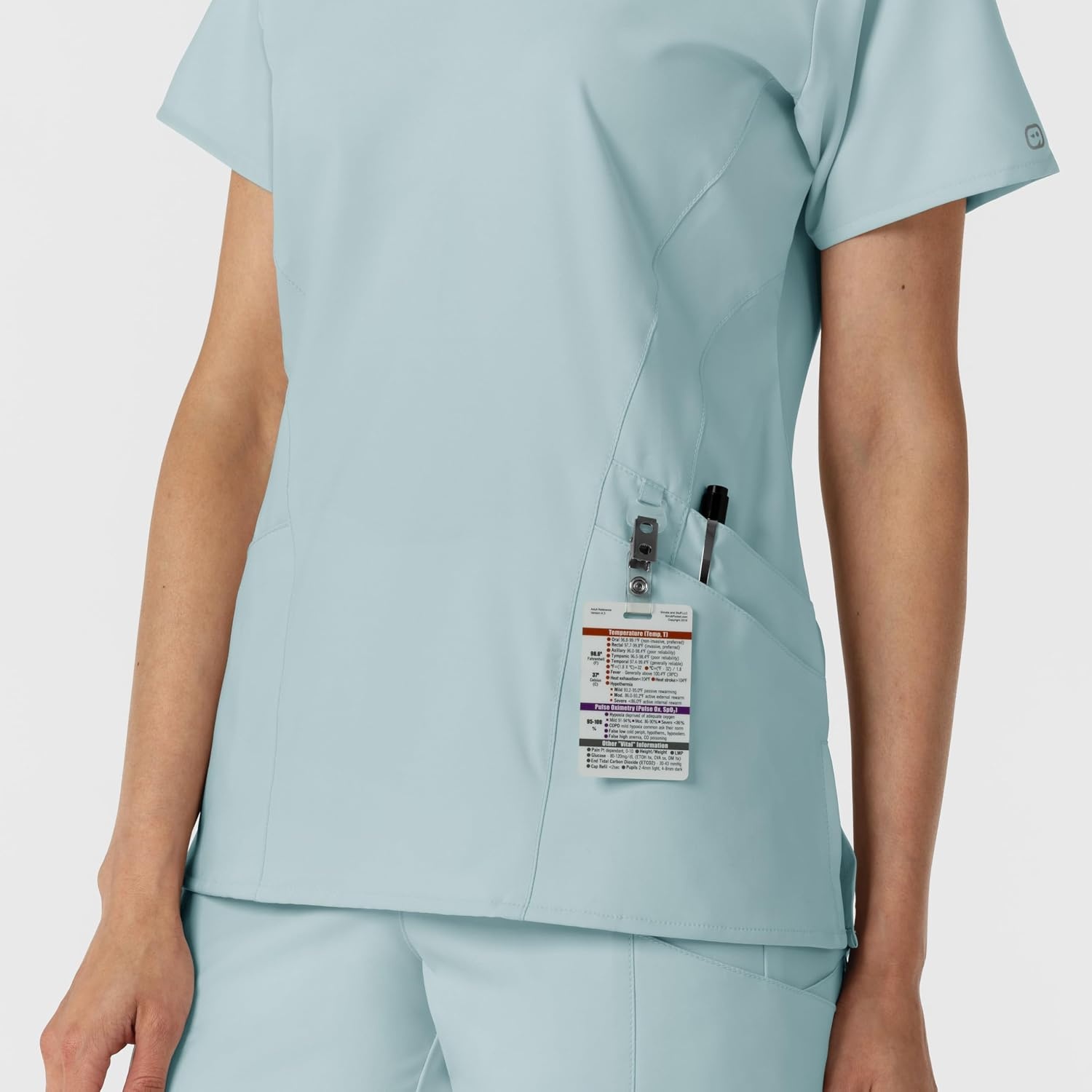 image:imageWink W123 Womens Stylized VNeck Scrub TopSky Blue