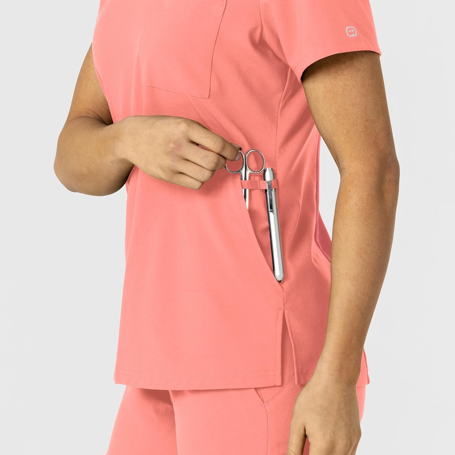 image:imageWink Womens Womens FlexnReach VNeck Scrub TopParadise Pink