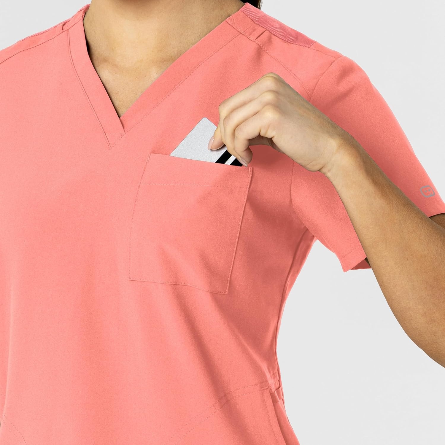image:imageWink Womens Womens FlexnReach VNeck Scrub TopParadise Pink