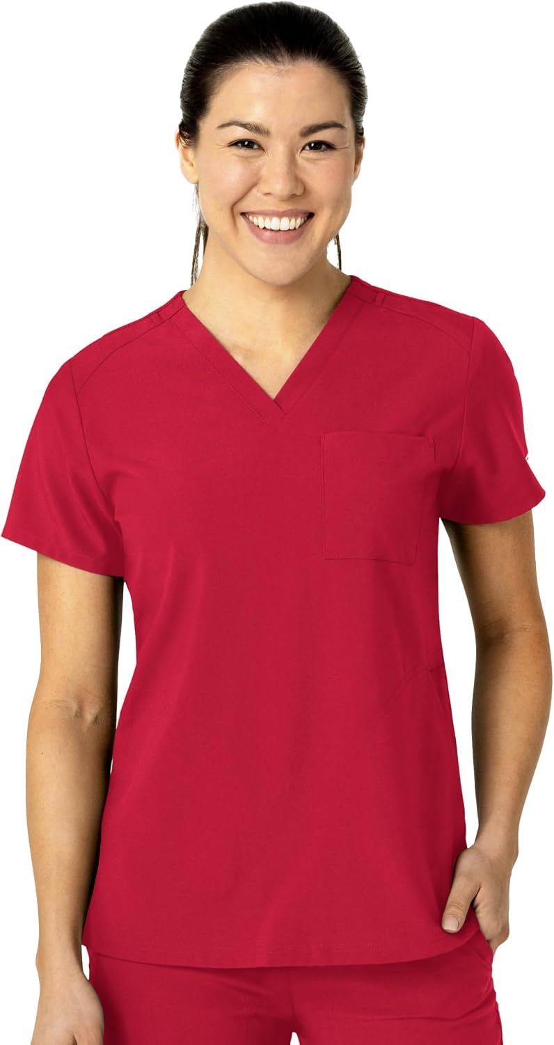 image:imageWink Womens Womens FlexnReach VNeck Scrub TopRed