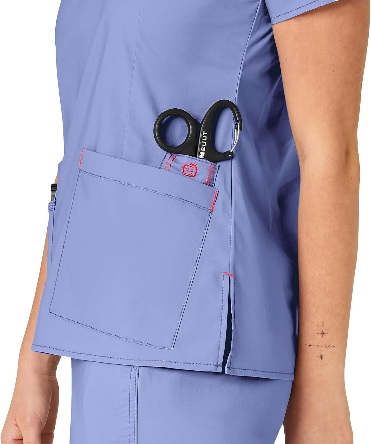 image:imageWink WonderFLEX Womens Verity VNeck Scrub TopCeil Blue