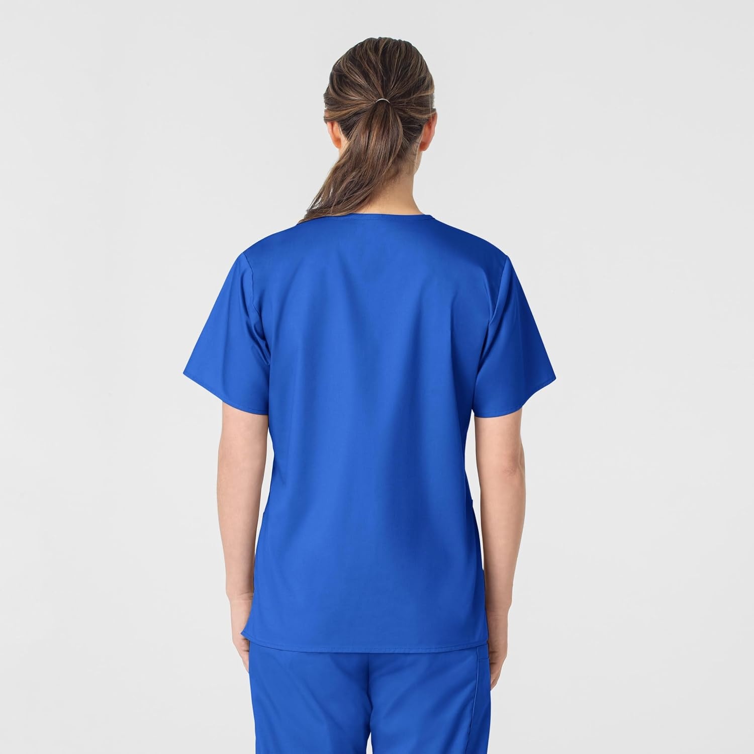 image:imageWink WonderWORK Womens VNeck Scrub Top Royal XS