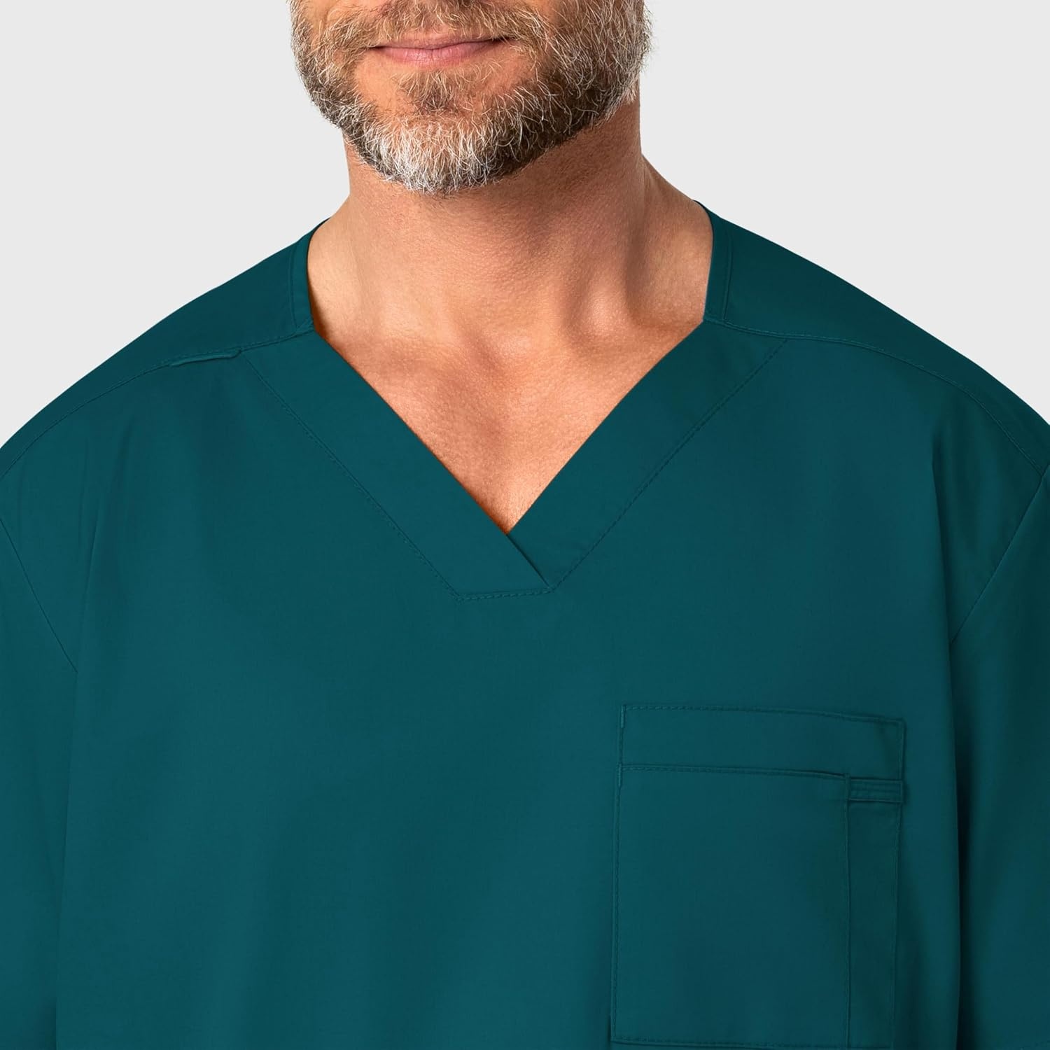 image:imageWonderWink Mens Big Wonderwork Big Mens V Neck Scrub TopCaribbean Blue