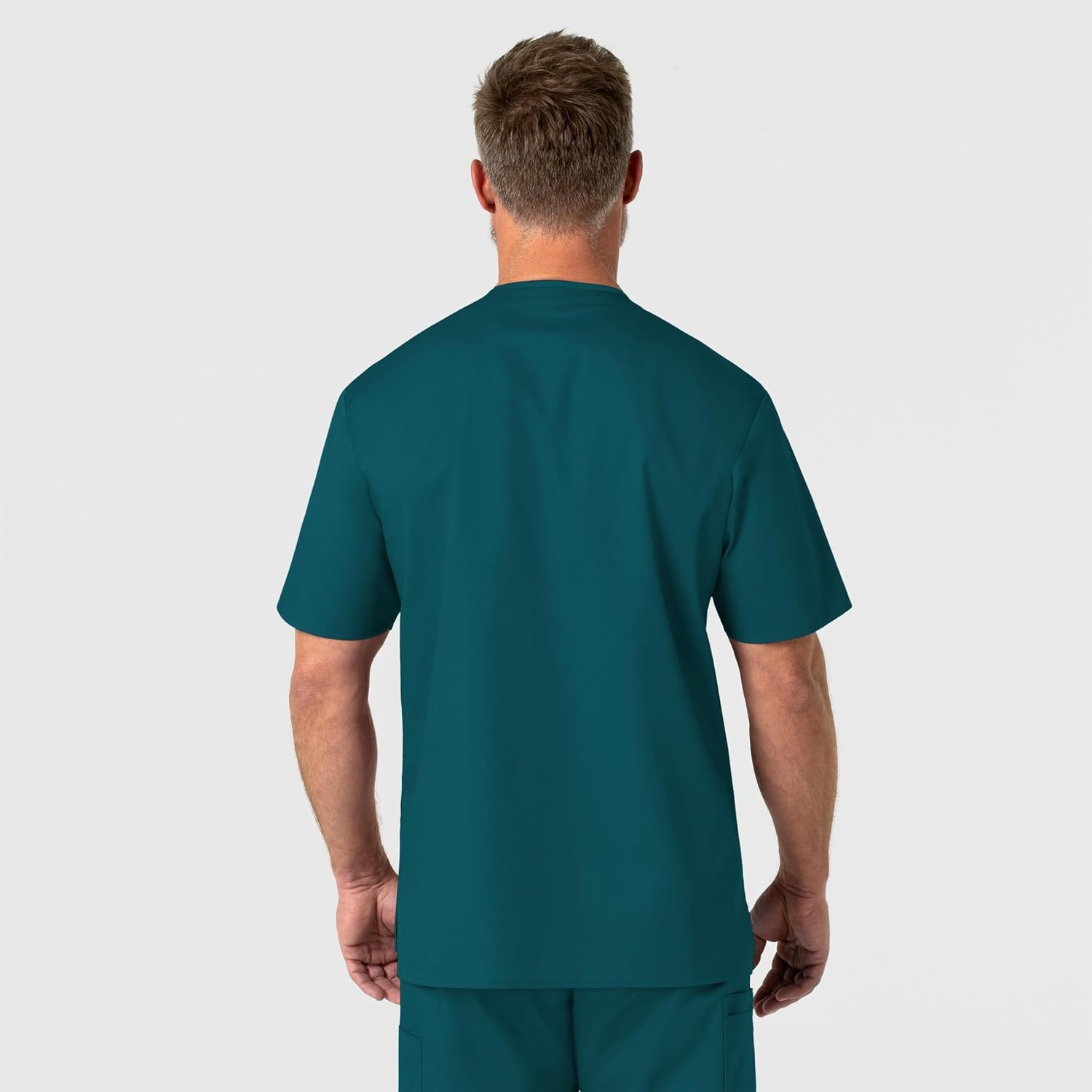 image:imageWonderWink Mens Big Wonderwork Big Mens V Neck Scrub TopCaribbean Blue