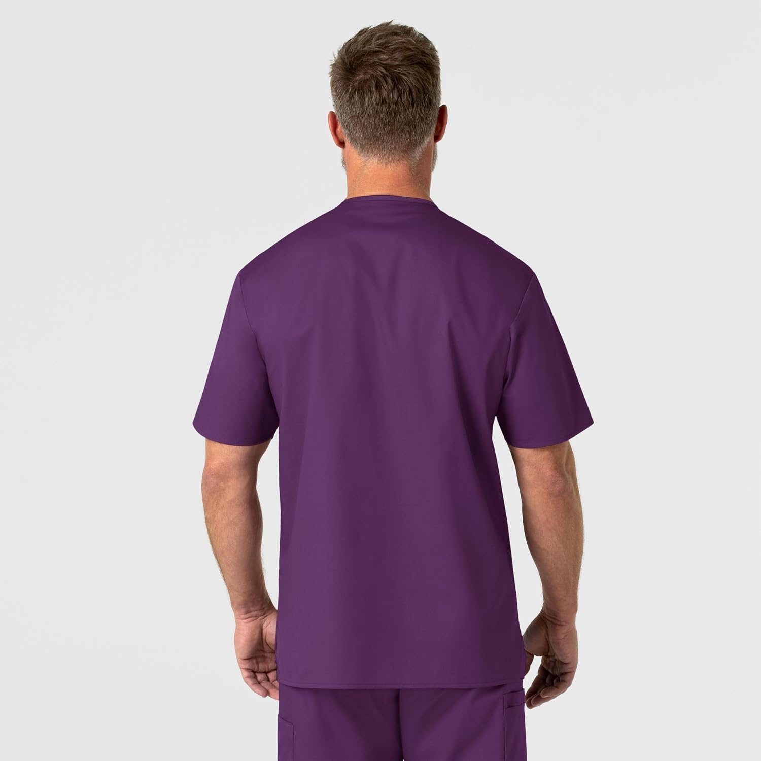 image:imageWonderWink Mens Big Wonderwork Big Mens V Neck Scrub TopEggplant