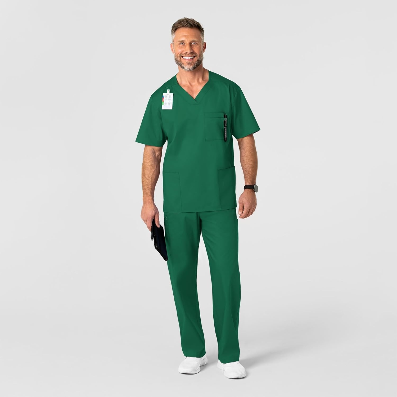 image:imageWonderWink Mens Big Wonderwork Big Mens V Neck Scrub TopHunter