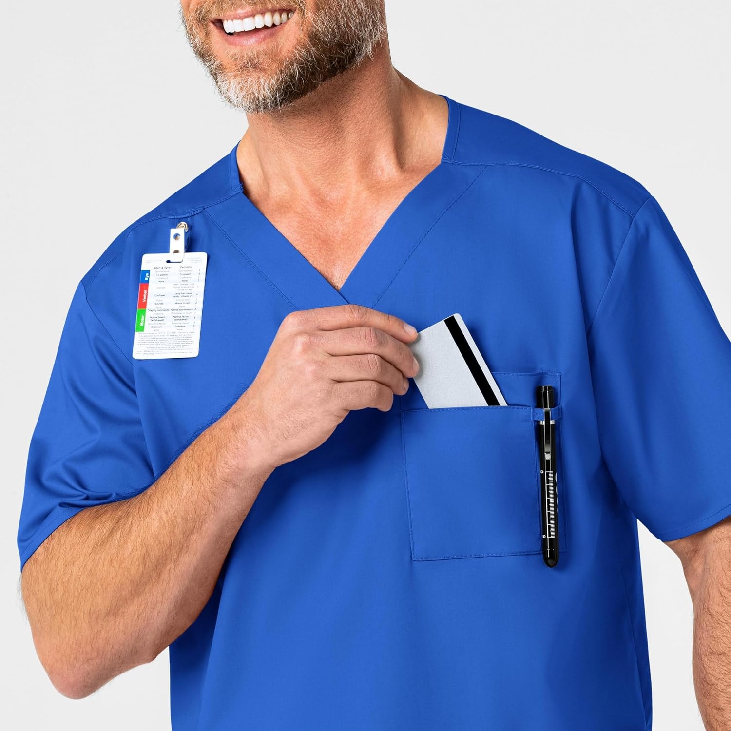 image:imageWonderWink Mens Big Wonderwork Big Mens V Neck Scrub TopRoyal