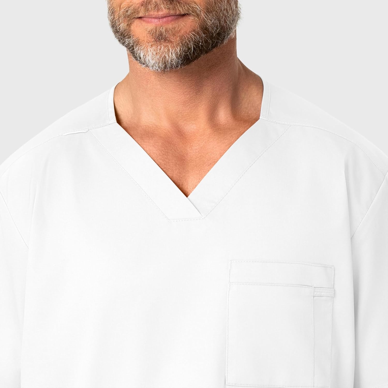 image:imageWonderWink Mens Big Wonderwork Big Mens V Neck Scrub TopWhite