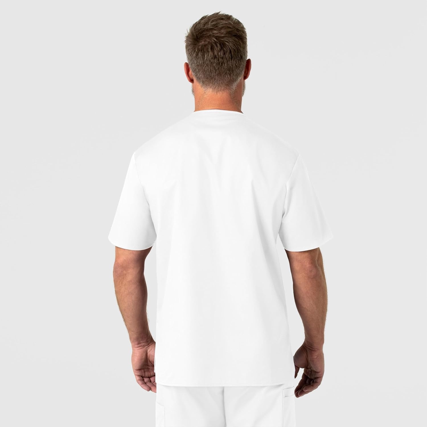image:imageWonderWink Mens Big Wonderwork Big Mens V Neck Scrub TopWhite