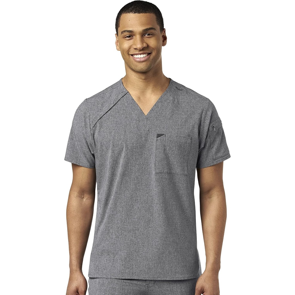 image:imageWINK Mens Scrub TopGrey Heather