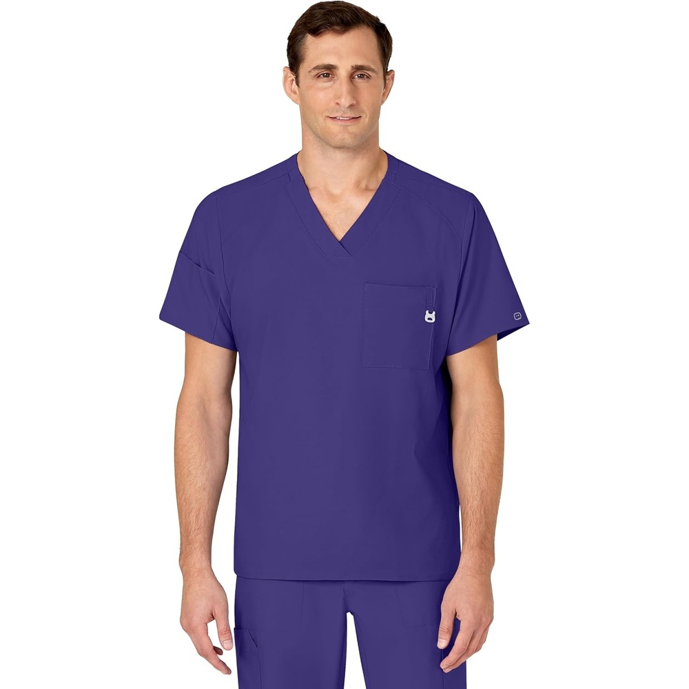 image:imageWINK W123 Mens VNeck Scrub TopGrape