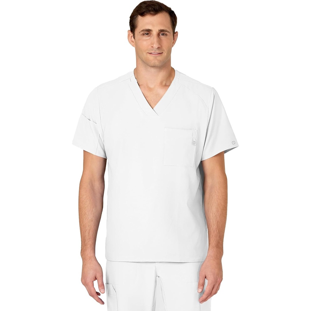 image:imageWINK W123 Mens VNeck Scrub TopWhite