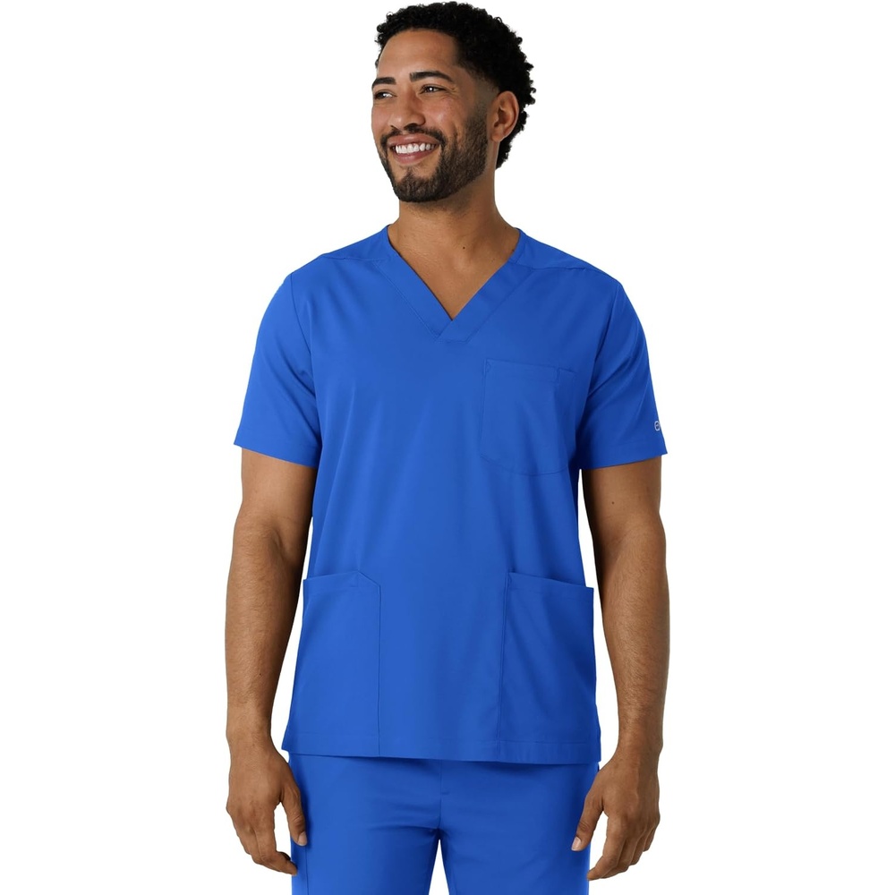 image:imageWink Boundless Mens Multi Pocket VNeck Scrub TopRoyal