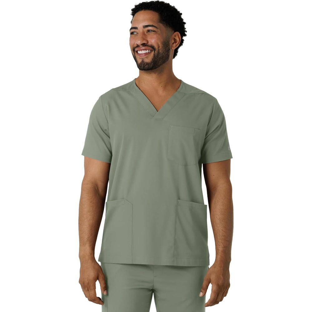 image:imageWink Boundless Mens Multi Pocket VNeck Scrub TopSage