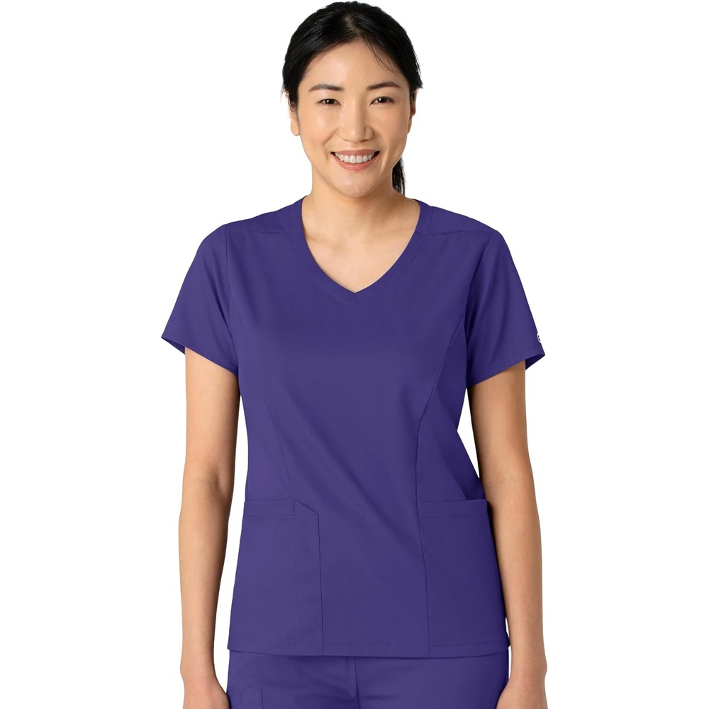 image:imageWink Boundless Womens 2Pocket VNeck Scrub TopGrape