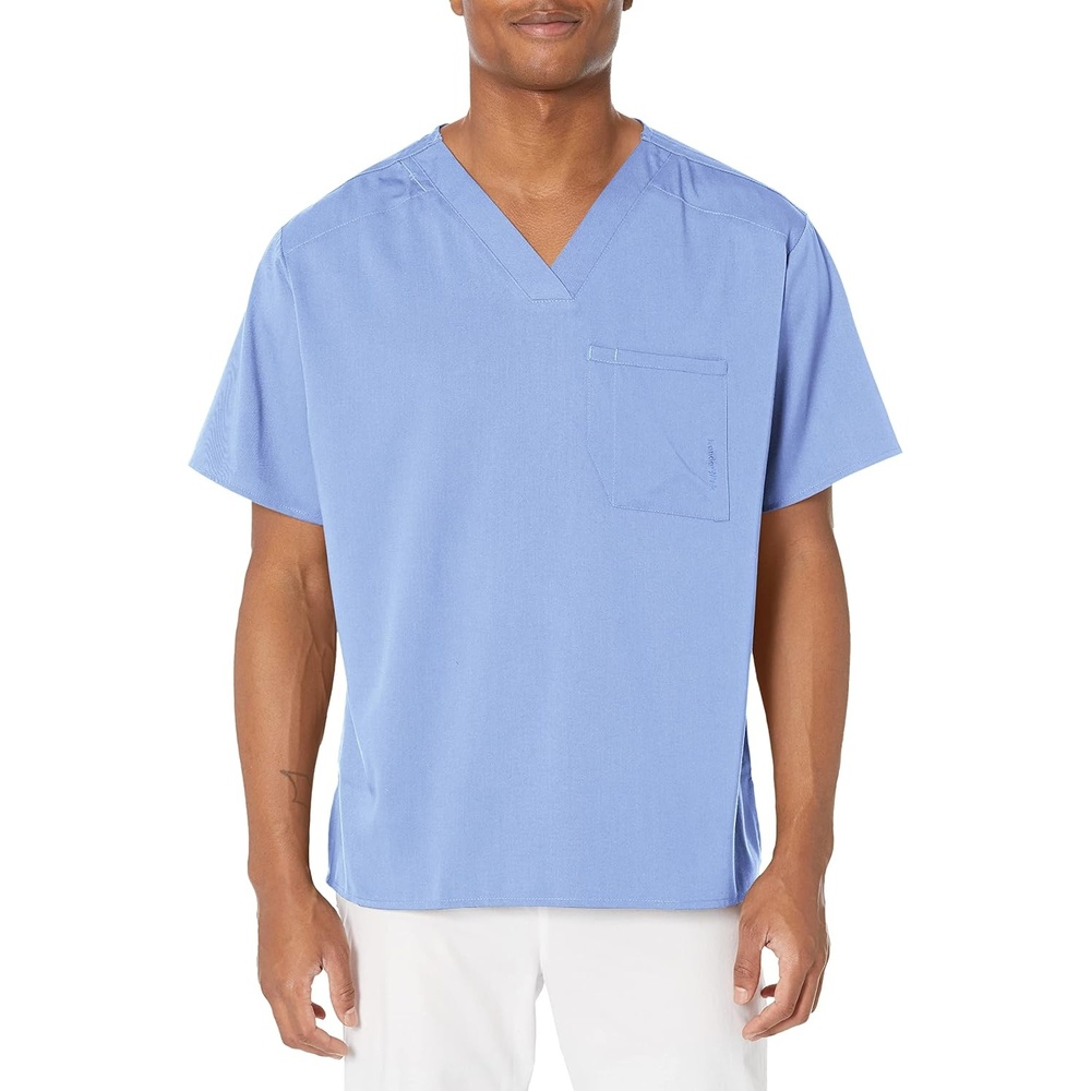 image:imageWink Mens Mens VNeck Scrub TopCeil Blue