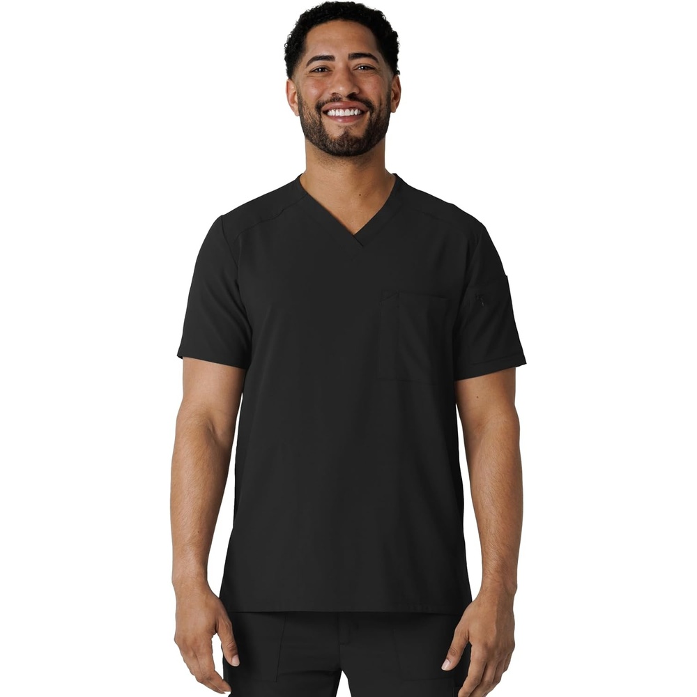 image:imageWink Renew Mens VNeck 5 Pocket Scrub TopBlack