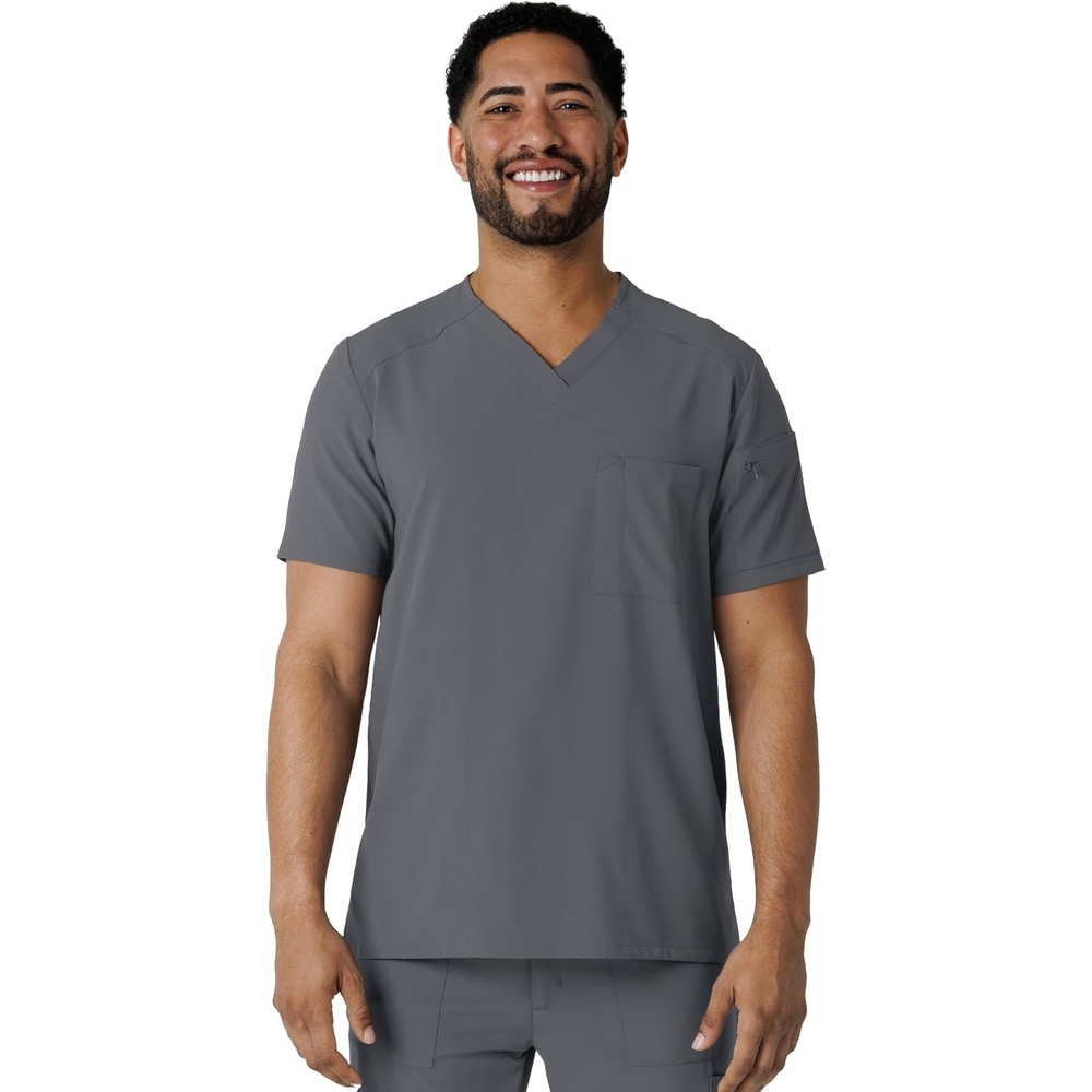 image:imageWink Renew Mens VNeck 5 Pocket Scrub TopPewter