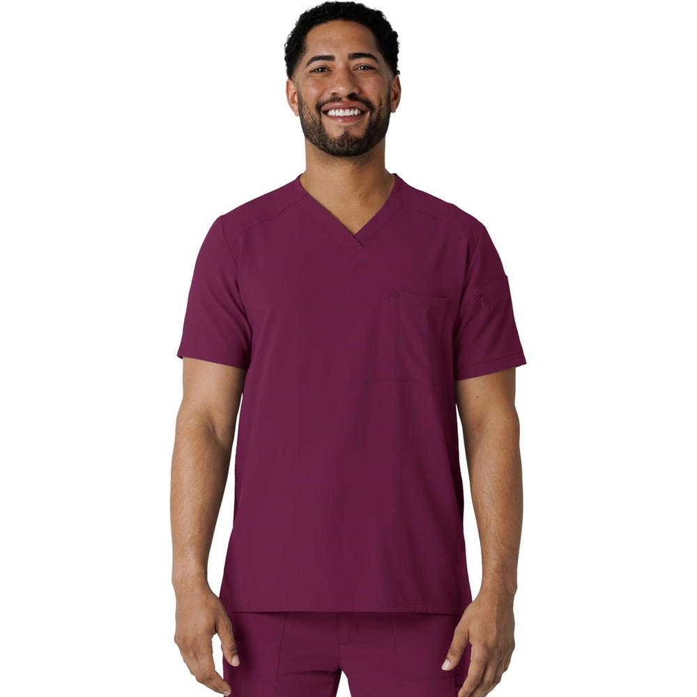 image:imageWink Renew Mens VNeck 5 Pocket Scrub TopWine