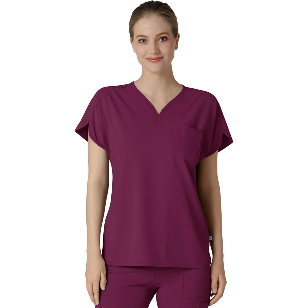 image:imageWink Renew Womens Dolman Scrub TopWine