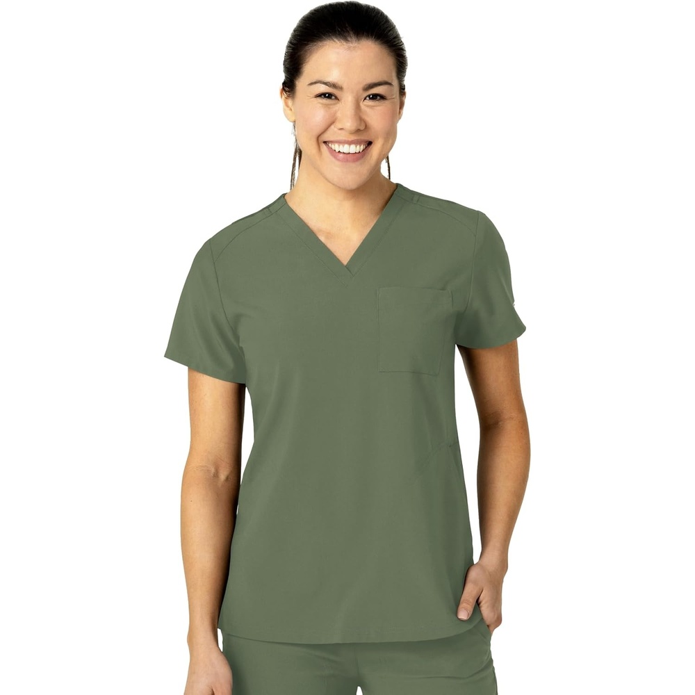 image:imageWink Womens Womens FlexnReach VNeck Scrub TopOlive