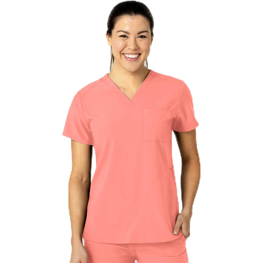 image:imageWink Womens Womens FlexnReach VNeck Scrub TopParadise Pink