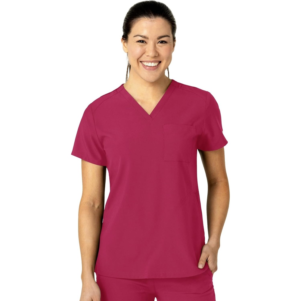 image:imageWink Womens Womens FlexnReach VNeck Scrub TopViva Magenta