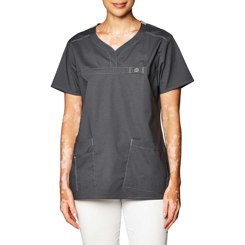 image:imageWink Womens Wonderflex Patience Womens Scrub TopCharcoal
