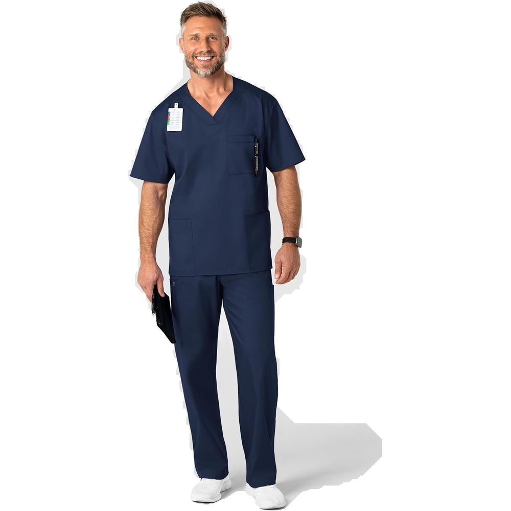 image:imageWonderWink Mens Big Wonderwork Big Mens V Neck Scrub TopNavy
