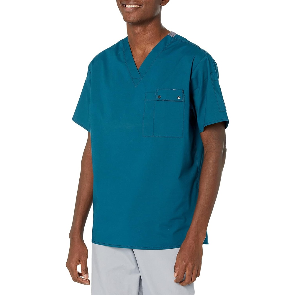 image:imageWonderWink Mens Wonderflex Honor Scrub TopCaribbean